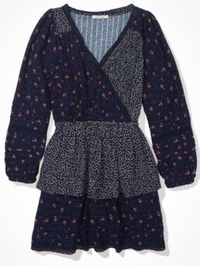 AE Floral Wrap Mini Dress